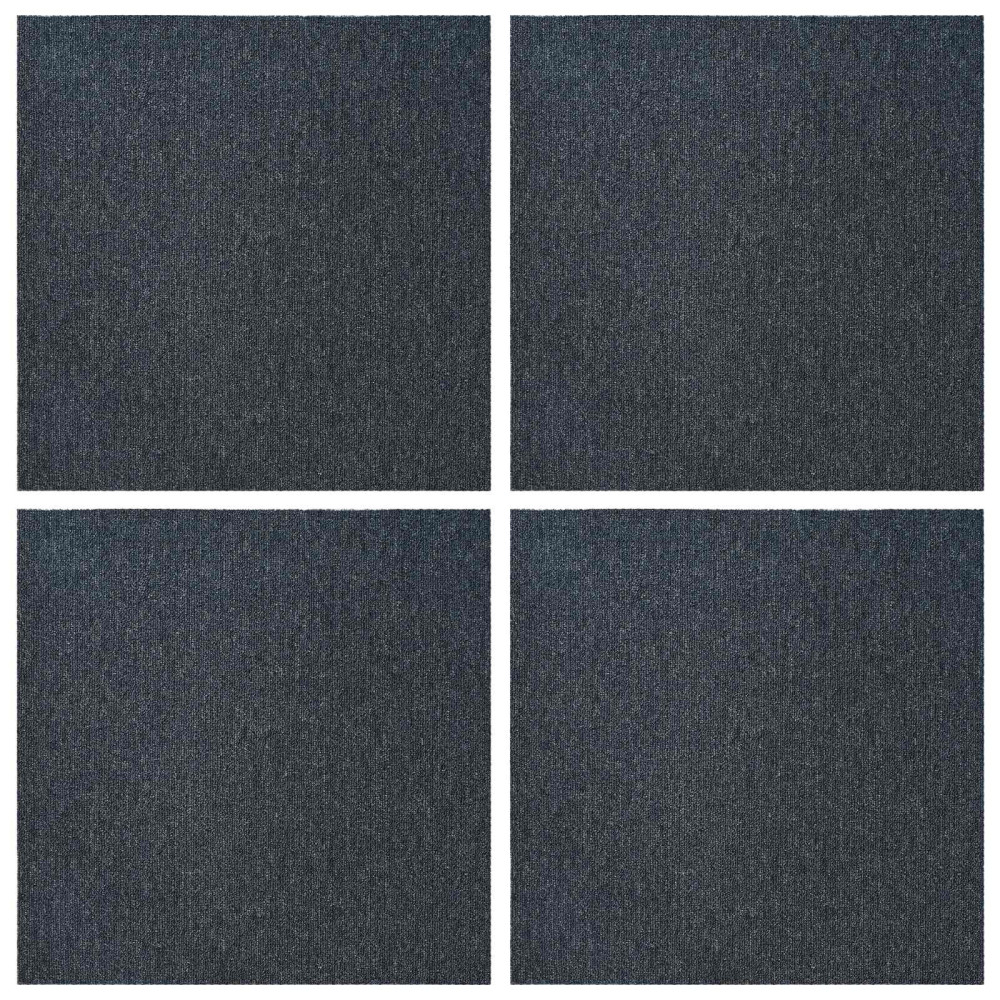 Produktbild för Mattan platta Blå Grå 50 x 50 cm 4 pcs PP och Bitumen
