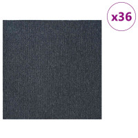 Produktbild för Mattan platta Blå Grå 50 x 50 cm 36 pcs PP och Bitumen