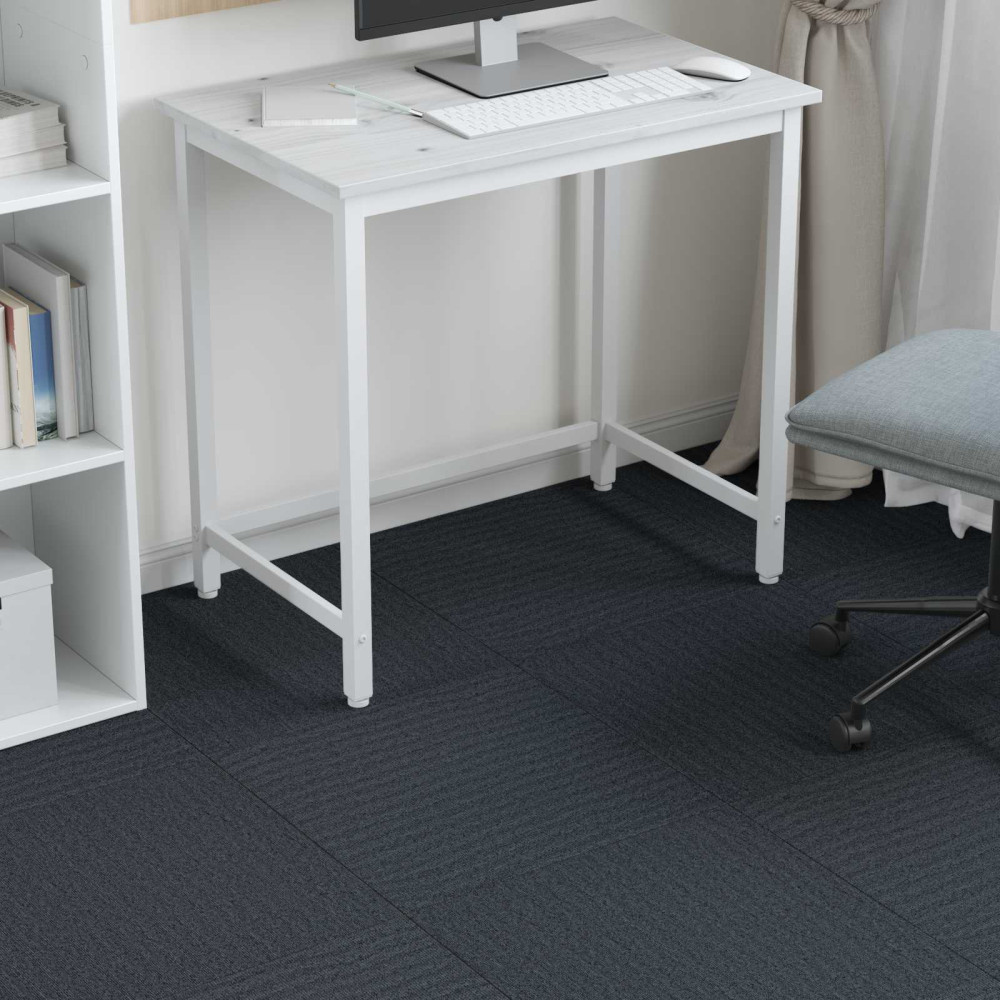 Produktbild för Mattan platta Blå Grå 50 x 50 cm 36 pcs PP och Bitumen