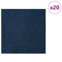 Produktbild för Mattan platta Blå 50 x 50 cm 20 pcs PP och Bitumen