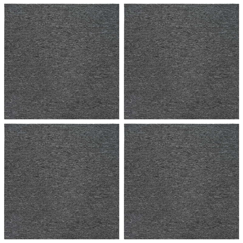 Produktbild för Mattan platta Mellan Grå 50 x 50 cm 4 pcs PP och Bitumen