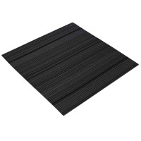 Produktbild för Mattan platta Randig Ljusgrå 50 x 50 cm 4 pcs PP och Bitumen