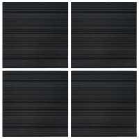 Produktbild för Mattan platta Randig Ljusgrå 50 x 50 cm 4 pcs PP och Bitumen
