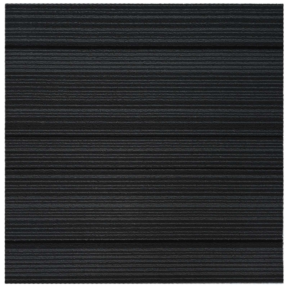Produktbild för Mattan platta Randig Ljusgrå 50 x 50 cm 4 pcs PP och Bitumen
