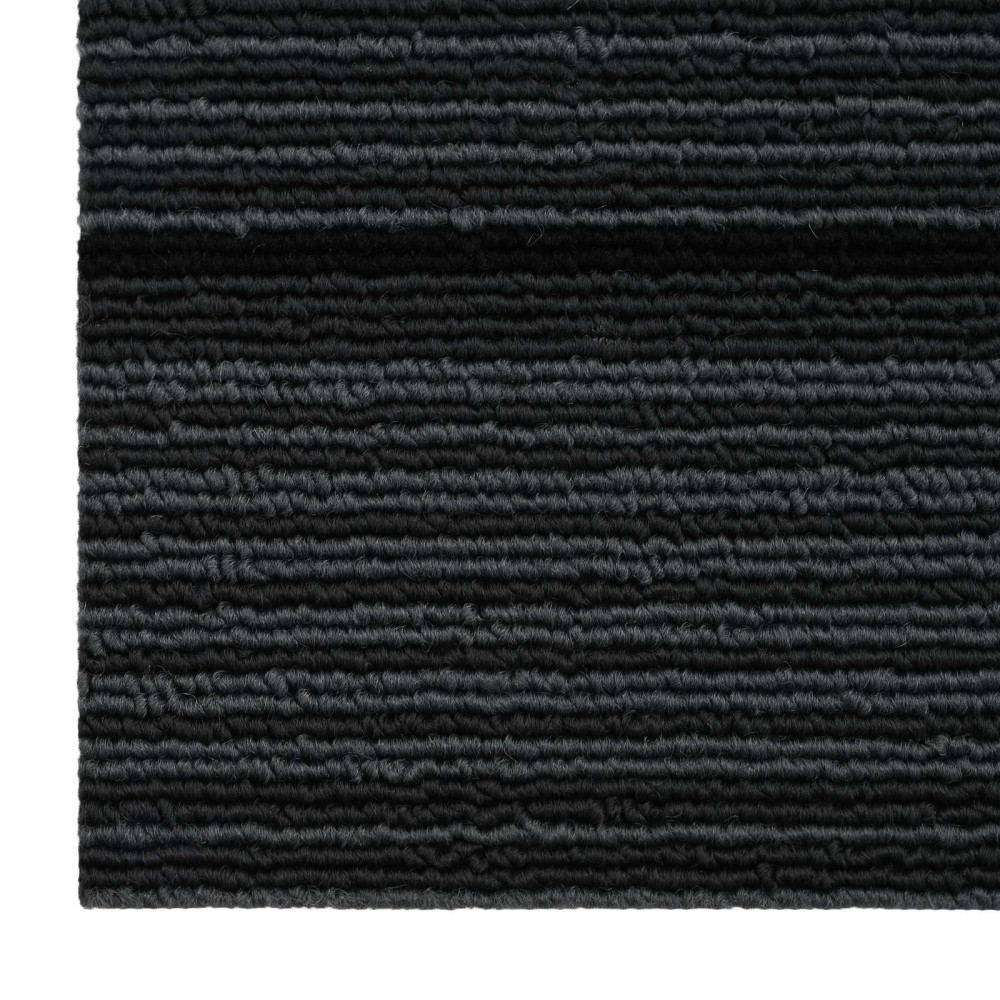 Produktbild för Mattan platta Randig Ljusgrå 50 x 50 cm 20 pcs PP och Bitumen