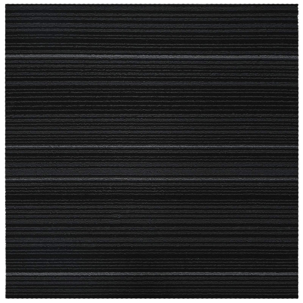 Produktbild för Mattan platta Randig Mörkgrå 50 x 50 cm 20 pcs PP och Bitumen
