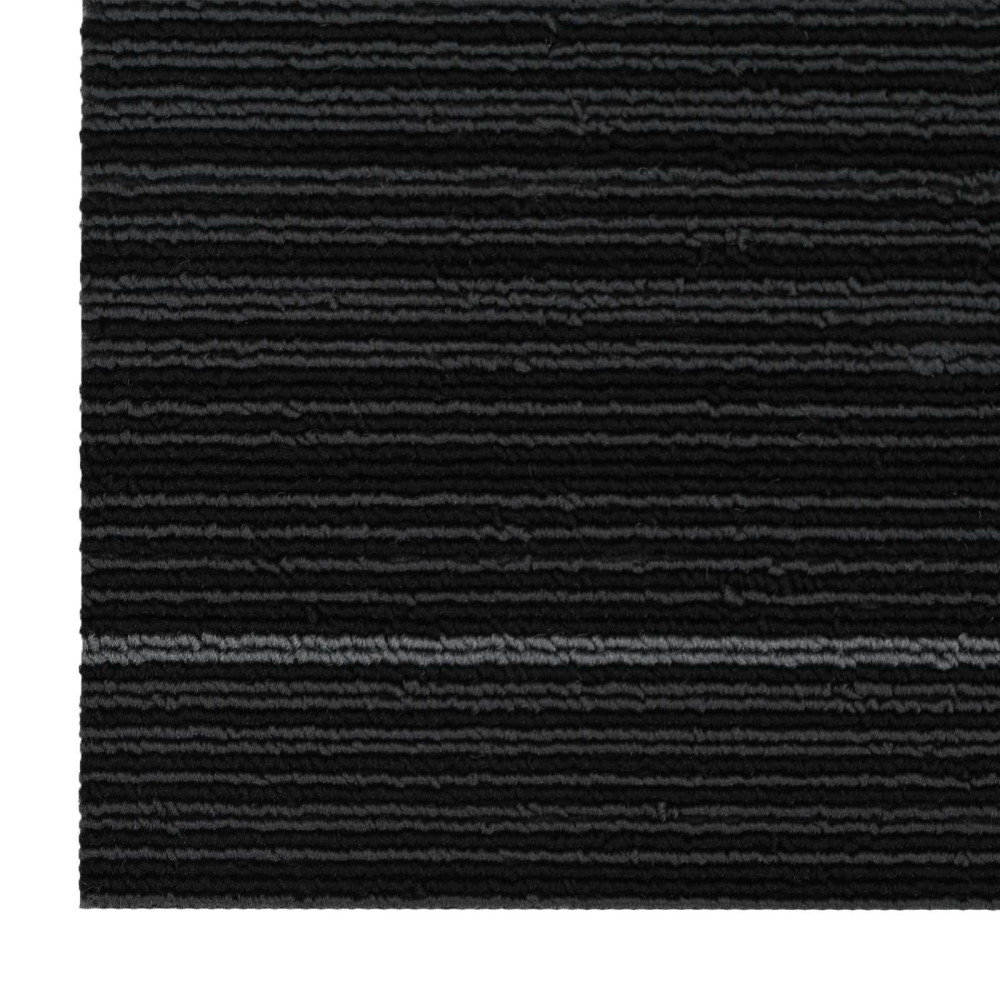 Produktbild för Mattan platta Randig Mörkgrå 50 x 50 cm 36 pcs PP och Bitumen