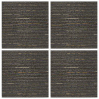 Produktbild för Mattan platta Randig Ljusbrun 50 x 50 cm 4 pcs PP och Bitumen