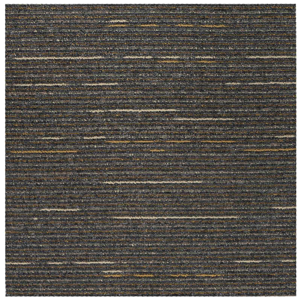 Produktbild för Mattan platta Randig Ljusbrun 50 x 50 cm 4 pcs PP och Bitumen