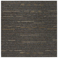 Produktbild för Mattan platta Randig Ljusbrun 50 x 50 cm 4 pcs PP och Bitumen