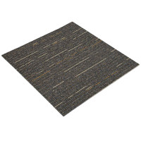 Produktbild för Mattan platta Randig Ljusbrun 50 x 50 cm 20 pcs PP och Bitumen