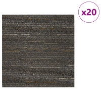 Produktbild för Mattan platta Randig Ljusbrun 50 x 50 cm 20 pcs PP och Bitumen
