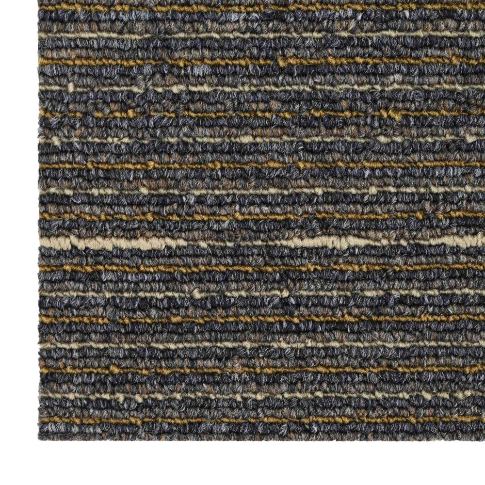 Produktbild för Mattan platta Randig Ljusbrun 50 x 50 cm 36 pcs PP och Bitumen