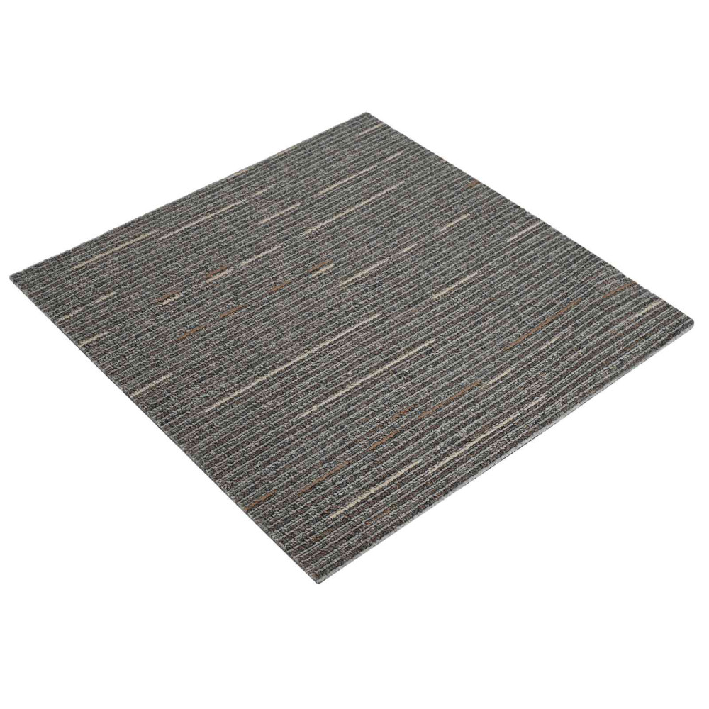 Produktbild för Mattan platta Randig Mörkbrun 50 x 50 cm 4 pcs PP och Bitumen