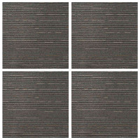 Produktbild för Mattan platta Randig Mörkbrun 50 x 50 cm 4 pcs PP och Bitumen