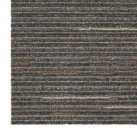 Produktbild för Mattan platta Randig Mörkbrun 50 x 50 cm 20 pcs PP och Bitumen
