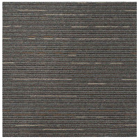 Produktbild för Mattan platta Randig Mörkbrun 50 x 50 cm 36 pcs PP och Bitumen