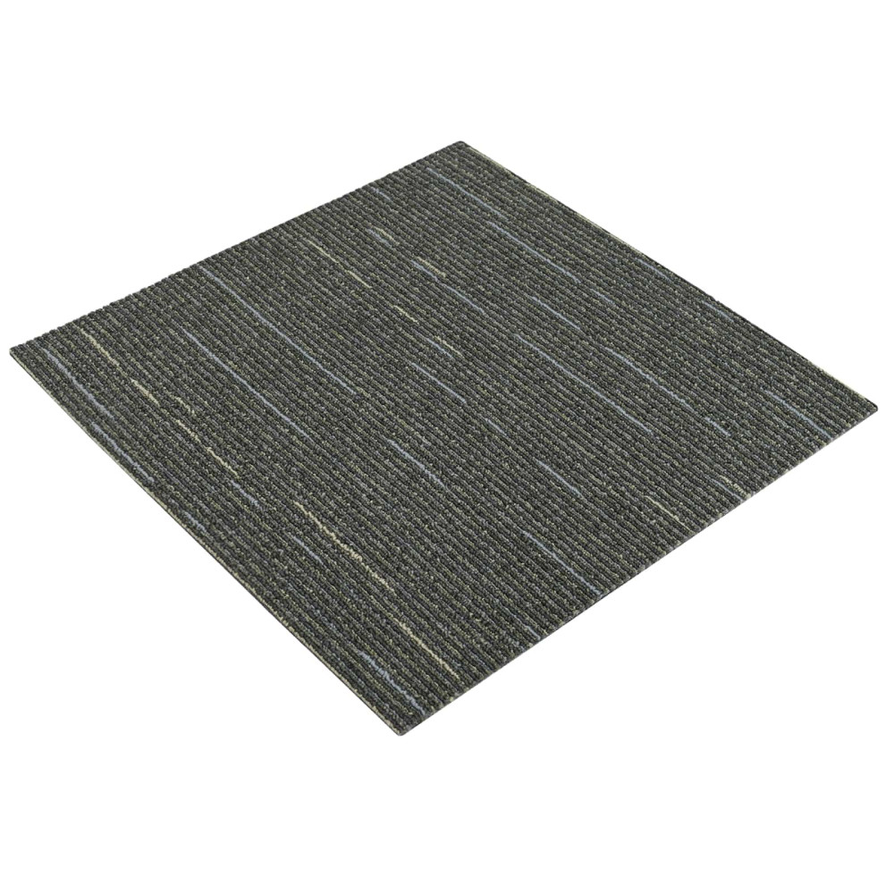 Produktbild för Mattan platta Randig Ljusgrön 50 x 50 cm 4 pcs PP och Bitumen