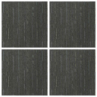 Produktbild för Mattan platta Randig Ljusgrön 50 x 50 cm 4 pcs PP och Bitumen