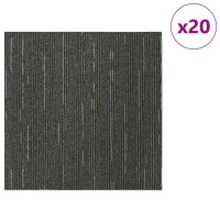 Produktbild för Mattan platta Randig Ljusgrön 50 x 50 cm 20 pcs PP och Bitumen
