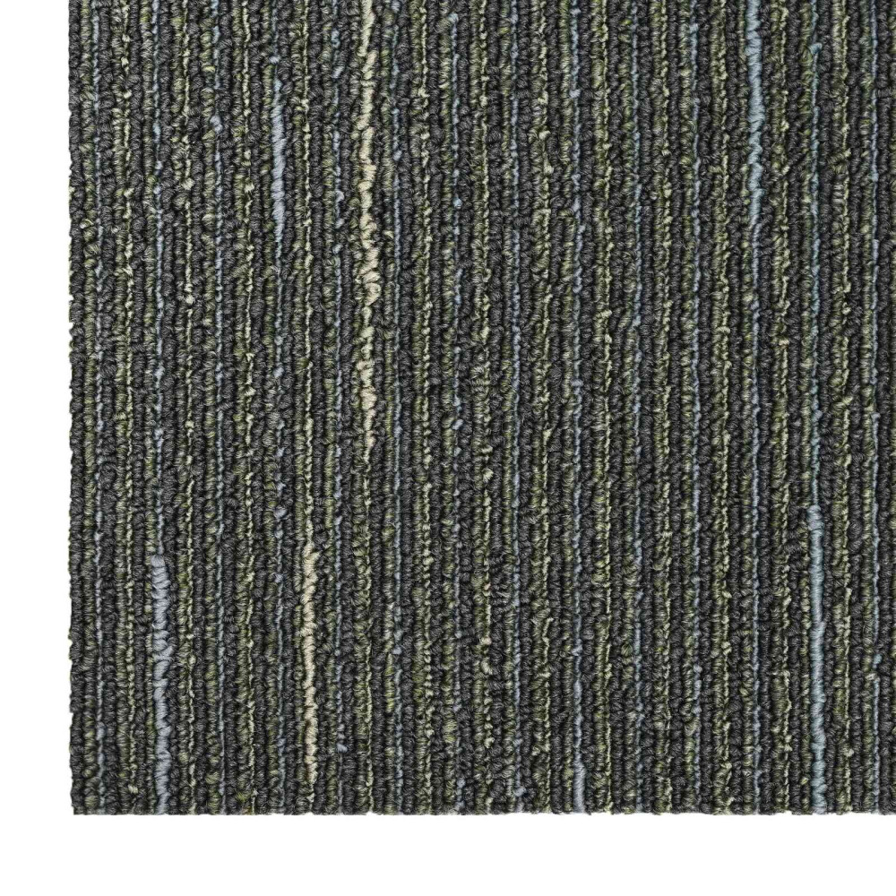 Produktbild för Mattan platta Randig Ljusgrön 50 x 50 cm 20 pcs PP och Bitumen