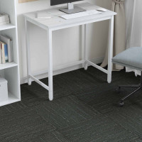 Produktbild för Mattan platta Randig Ljusgrön 50 x 50 cm 36 pcs PP och Bitumen