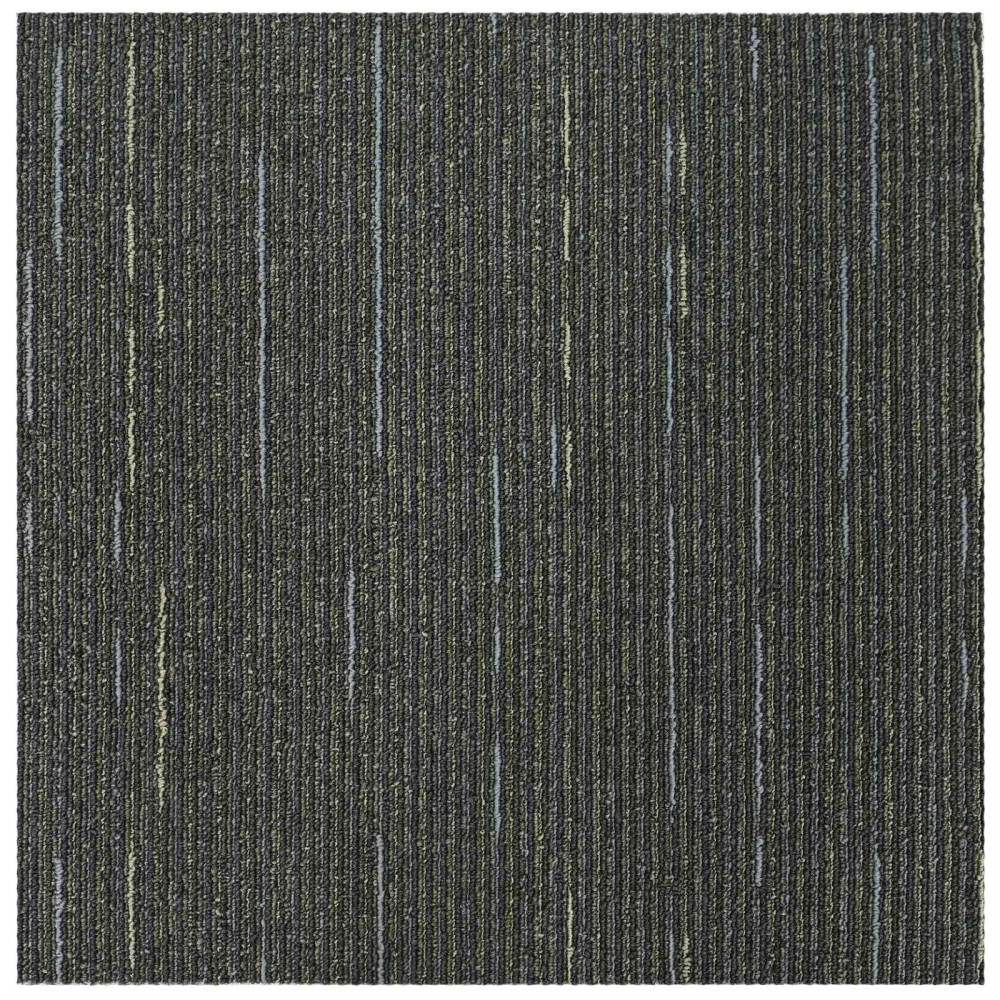 Produktbild för Mattan platta Randig Ljusgrön 50 x 50 cm 36 pcs PP och Bitumen