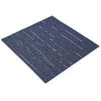 Produktbild för Mattan platta Randig Blå 50 x 50 cm 4 pcs PP och Bitumen