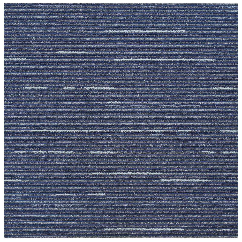 Produktbild för Mattan platta Randig Blå 50 x 50 cm 4 pcs PP och Bitumen