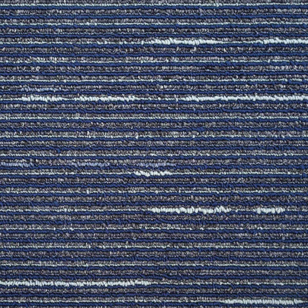 Produktbild för Mattan platta Randig Blå 50 x 50 cm 4 pcs PP och Bitumen