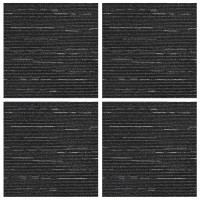 Produktbild för Mattan platta Randig Svart 50 x 50 cm 4 pcs PP och Bitumen