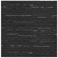 Produktbild för Mattan platta Randig Svart 50 x 50 cm 4 pcs PP och Bitumen