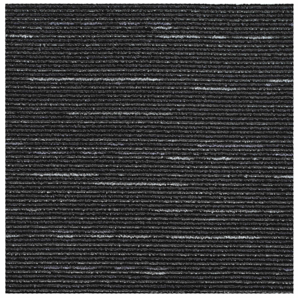 Produktbild för Mattan platta Randig Svart 50 x 50 cm 20 pcs PP och Bitumen