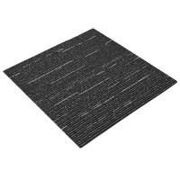 Produktbild för Mattan platta Randig Svart 50 x 50 cm 36 pcs PP och Bitumen