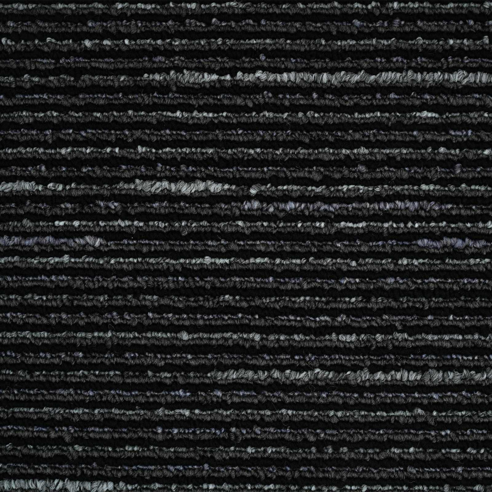 Produktbild för Mattan platta Randig Svart 50 x 50 cm 36 pcs PP och Bitumen