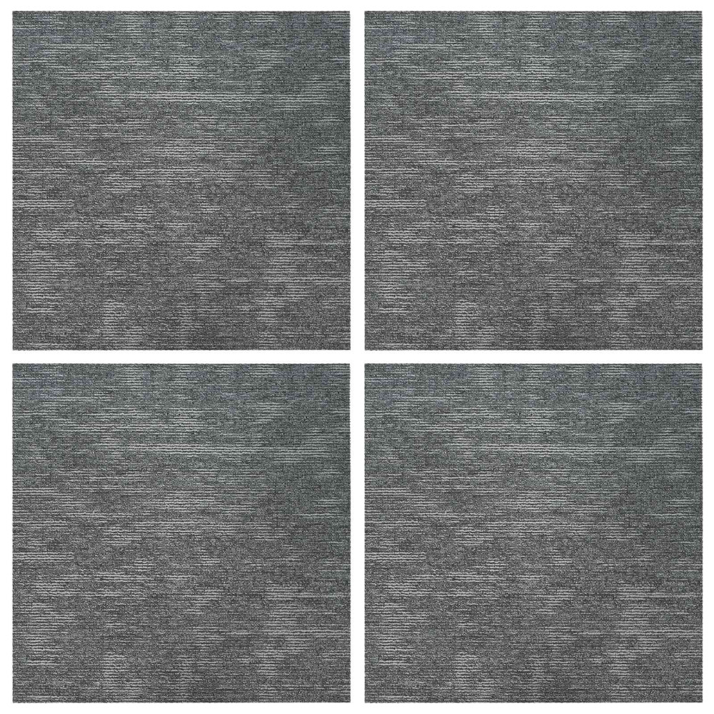 Produktbild för Mattan platta Stengrå 50 x 50 cm 4 pcs PP och Bitumen