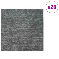 Produktbild för Mattan platta Stengrå 50 x 50 cm 20 pcs PP och Bitumen