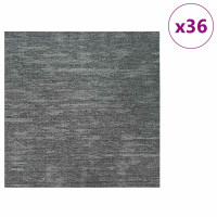 Produktbild för Mattan platta Stengrå 50 x 50 cm 36 pcs PP och Bitumen