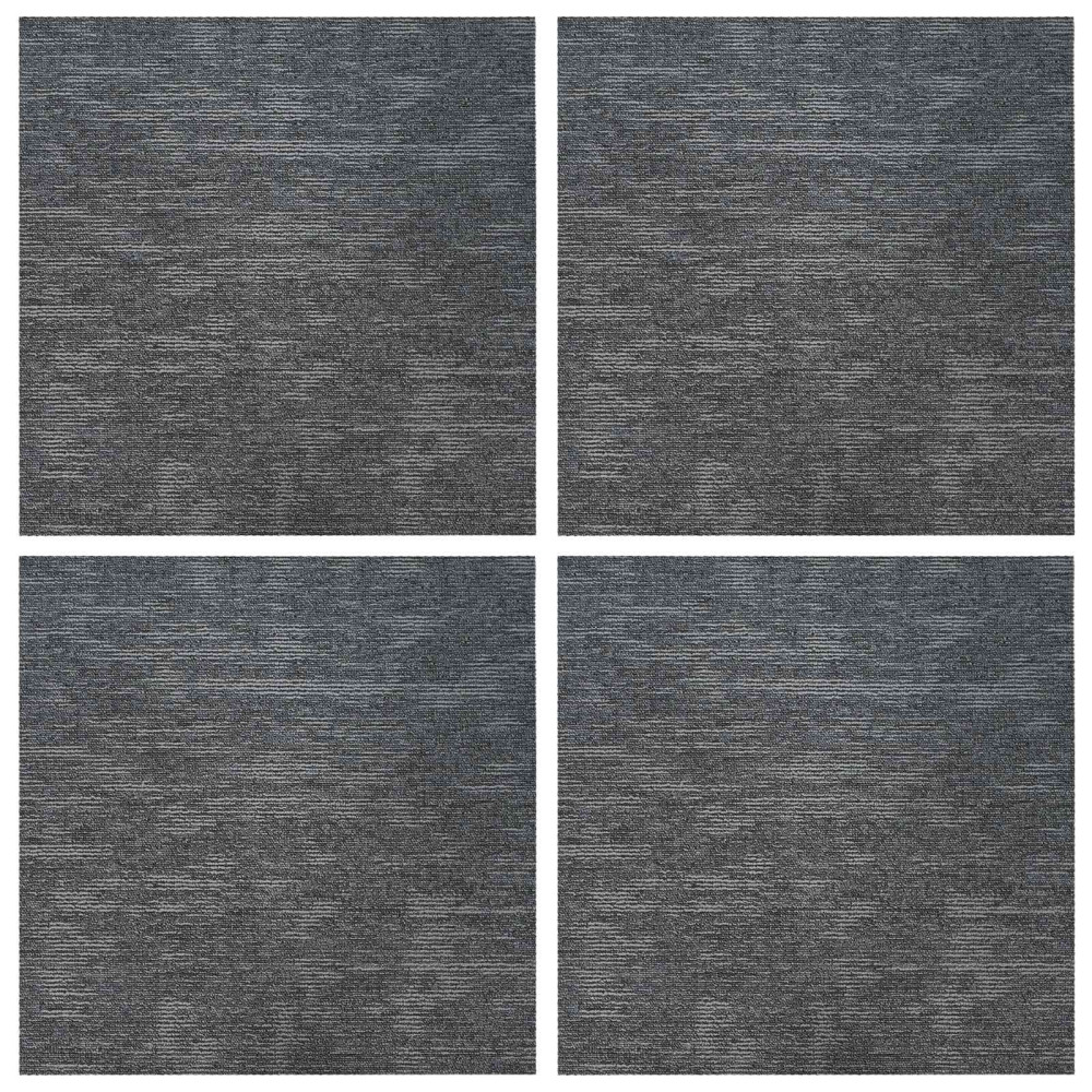 Produktbild för Mattan platta Himmel Grå 50 x 50 cm 4 pcs PP och Bitumen