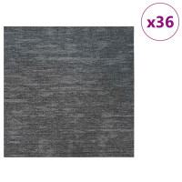 Produktbild för Mattan platta Himmel Grå 50 x 50 cm 36 pcs PP och Bitumen