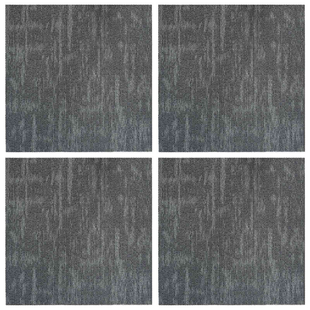 Produktbild för Mattan platta Betonggrå 50 x 50 cm 4 pcs PP och Bitumen