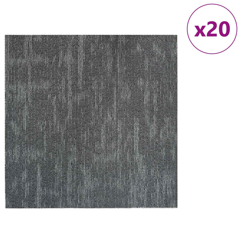 Produktbild för Mattan platta Betonggrå 50 x 50 cm 20 pcs PP och Bitumen
