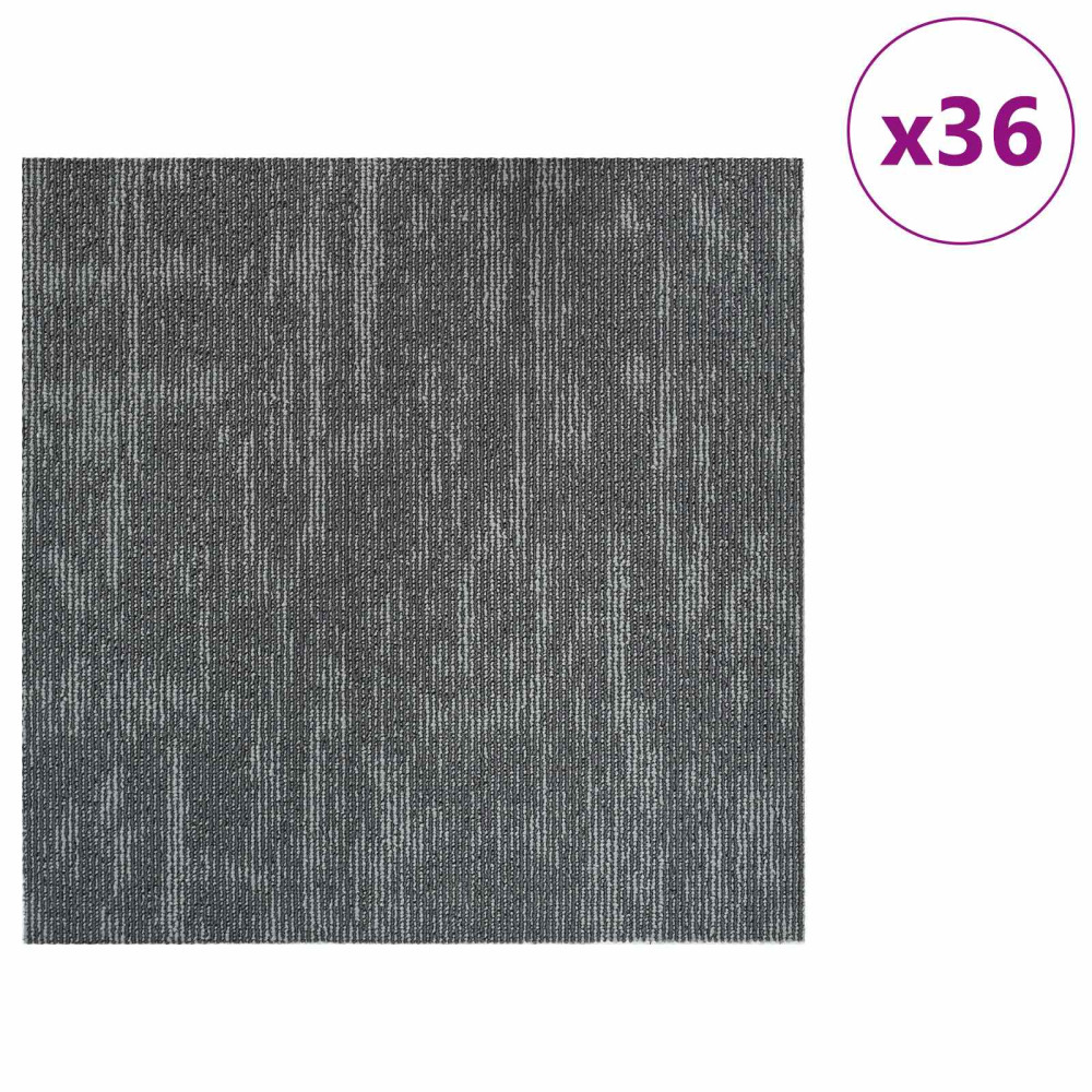 Produktbild för Mattan platta Betonggrå 50 x 50 cm 36 pcs PP och Bitumen