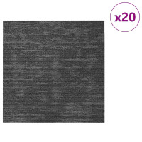 Produktbild för Mattan platta Kolgrå 50 x 50 cm 20 pcs PP och Bitumen