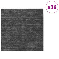 Produktbild för Mattan platta Kolgrå 50 x 50 cm 36 pcs PP och Bitumen