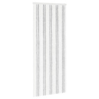 Produktbild för Insektsgardin Chenille Ljusgrå och vit. 90 x 220 cm 100% PP