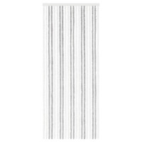 Produktbild för Insektsgardin Chenille Ljusgrå och vit. 90 x 220 cm 100% PP