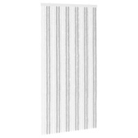Produktbild för Insektsgardin Chenille Ljusgrå och vit. 100 x 200 cm 100% PP