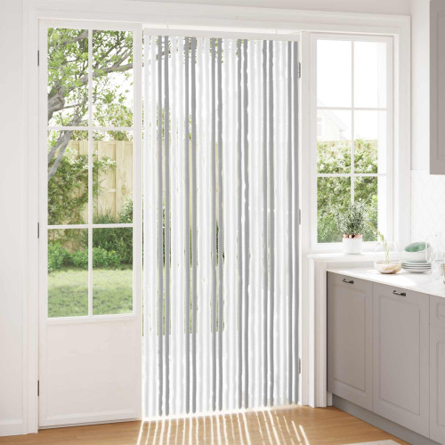 vidaXL Insektsgardin Chenille Ljusgrå och vit. 100 x 230 cm 100% PP
