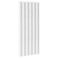 Produktbild för Insektsgardin Chenille Ljusgrå och vit. 100 x 230 cm 100% PP